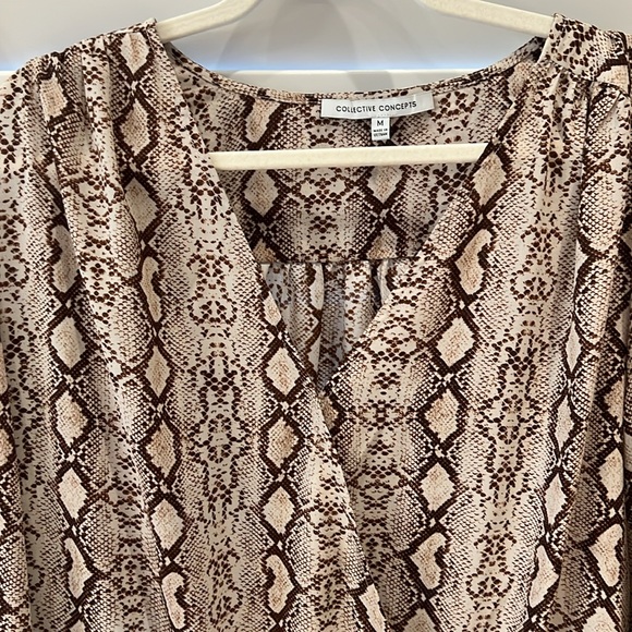 Collective Concept brown and tan print - Picture 3 of 7